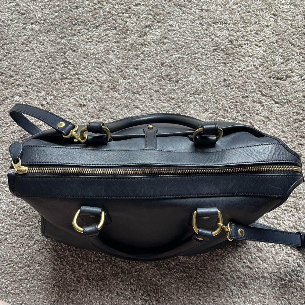 EUC Ghurka Rover No. 66 Doctor Satchel Midnight Navy Blue Handbag w/ Strap - Picture 3 of 16